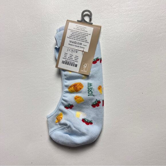 J.Crew Women's Printed Style Graphic  No Show Socks One Size NWT - Picture 2 of 7
